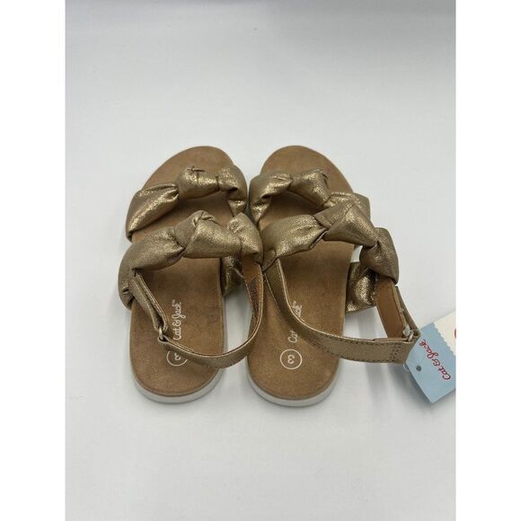 Brand New Cat & Jack Girl's Elena Metallic Footbed Sandals Size 3‎ - Picture 6 of 9